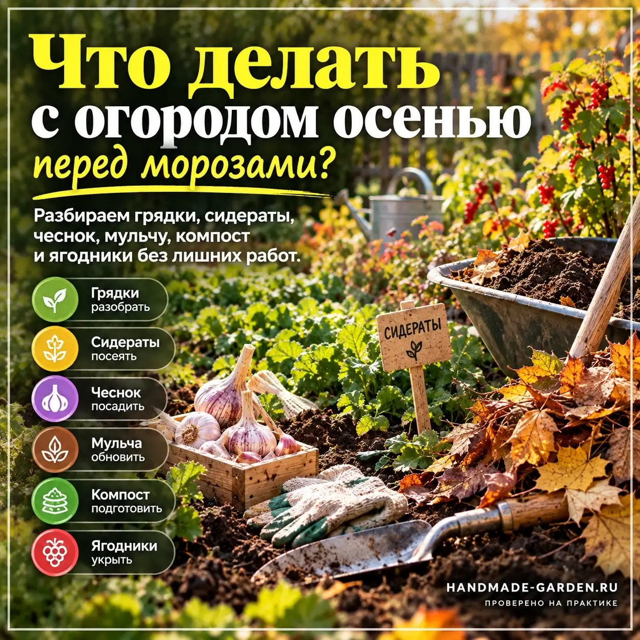Огород осенью: что успеть сделать до морозов, а что можно не трогать