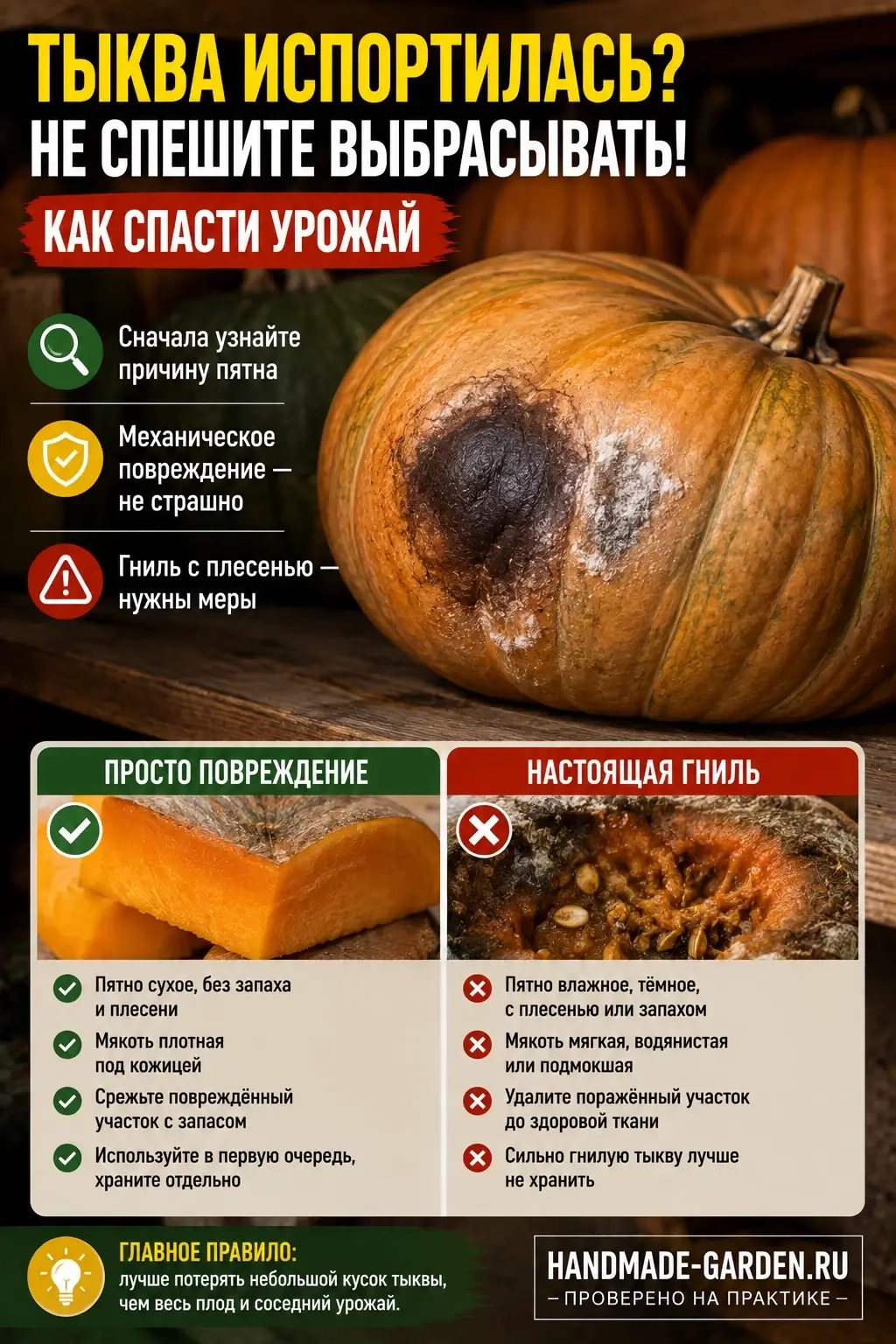 Тыква начала портиться