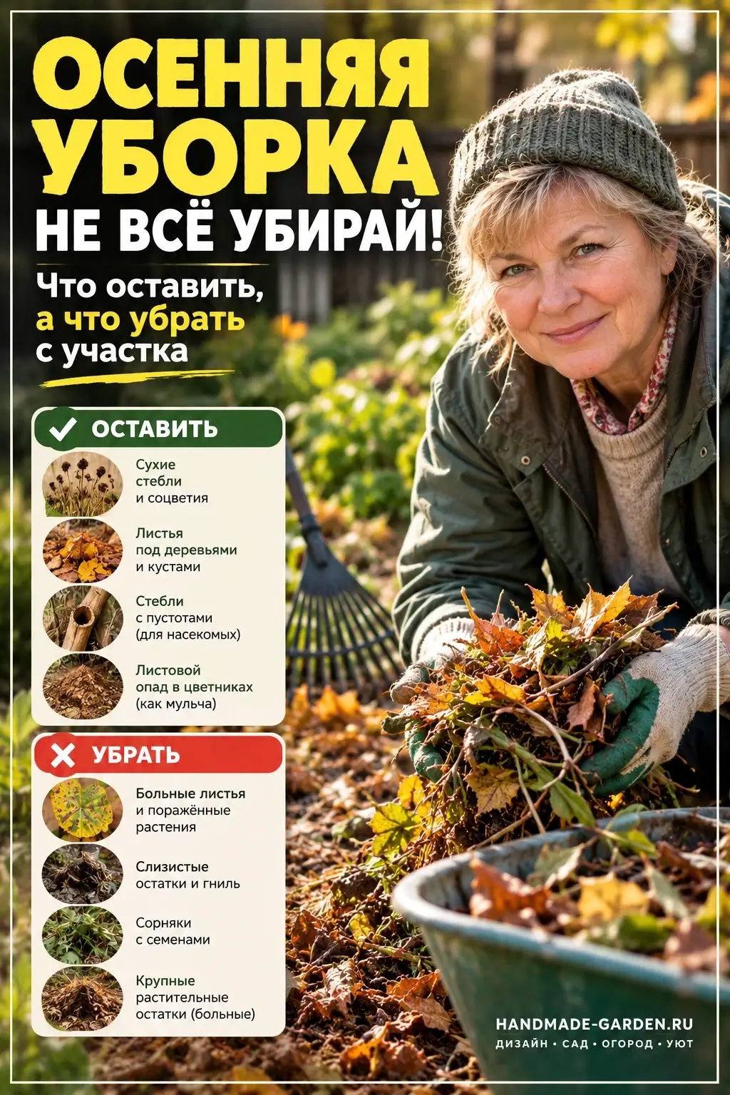 Здоровые листья можно использовать как естественное укрытие для корней