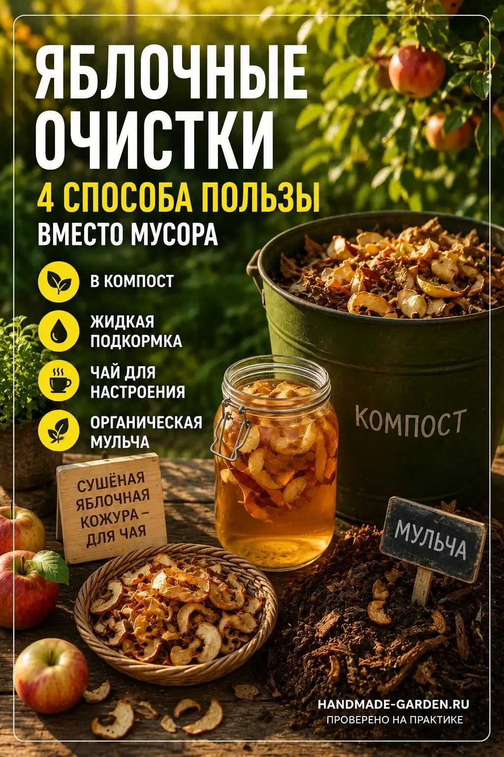Яблочные очистки как использовать