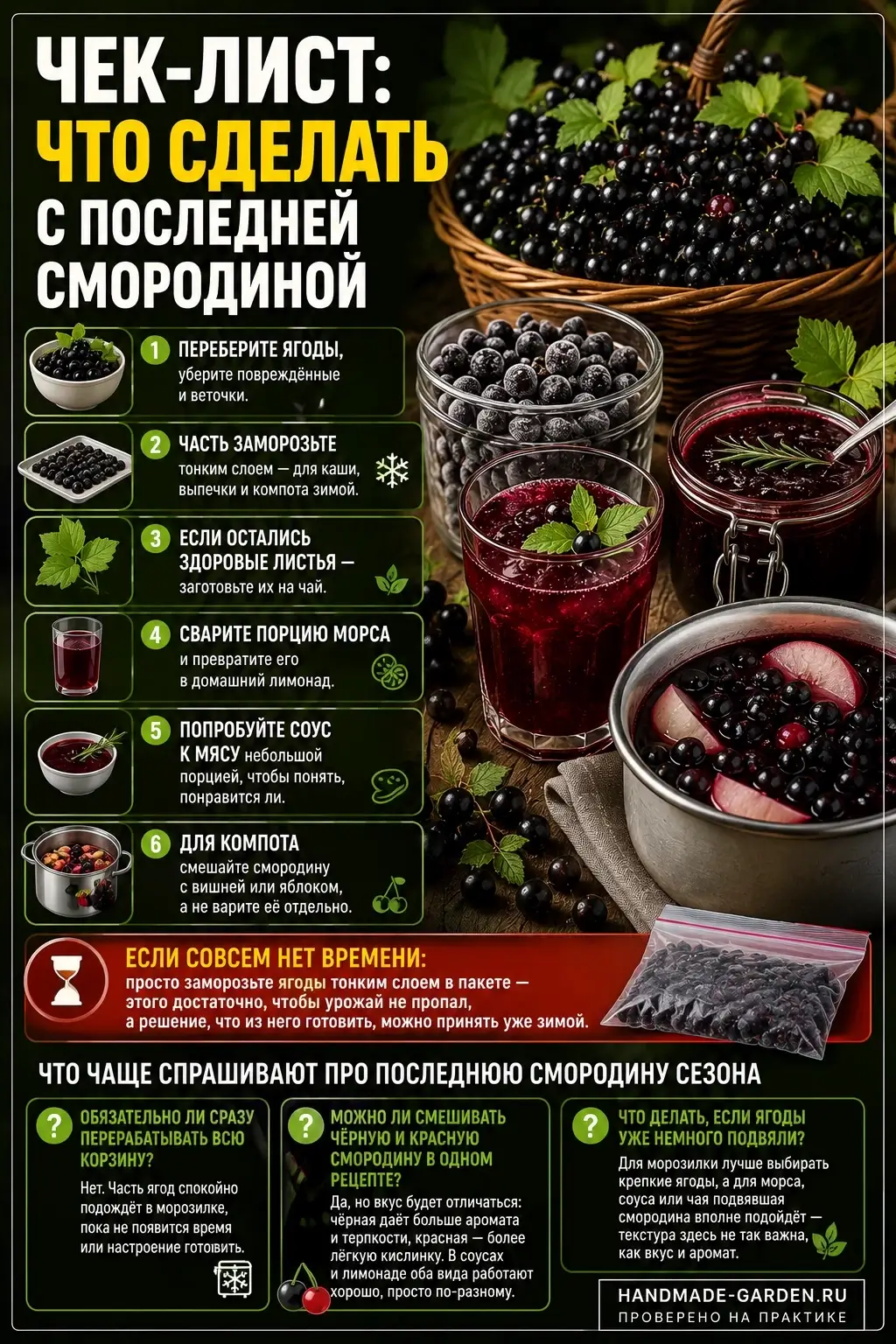 Чек-лист: что сделать с последней корзиной