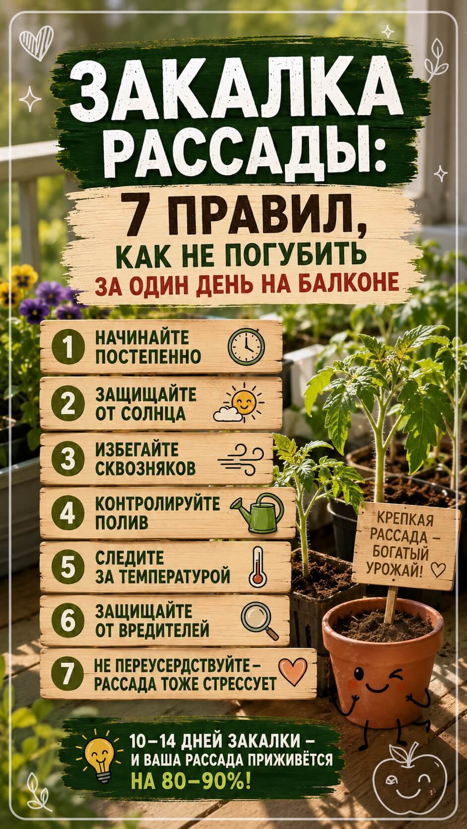 Закалка рассады