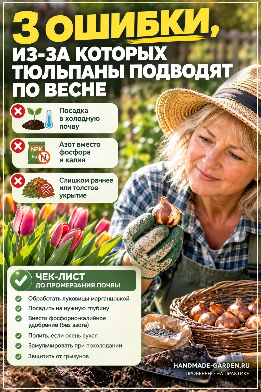 Три ошибки, из-за которых тюльпаны подводят по весне