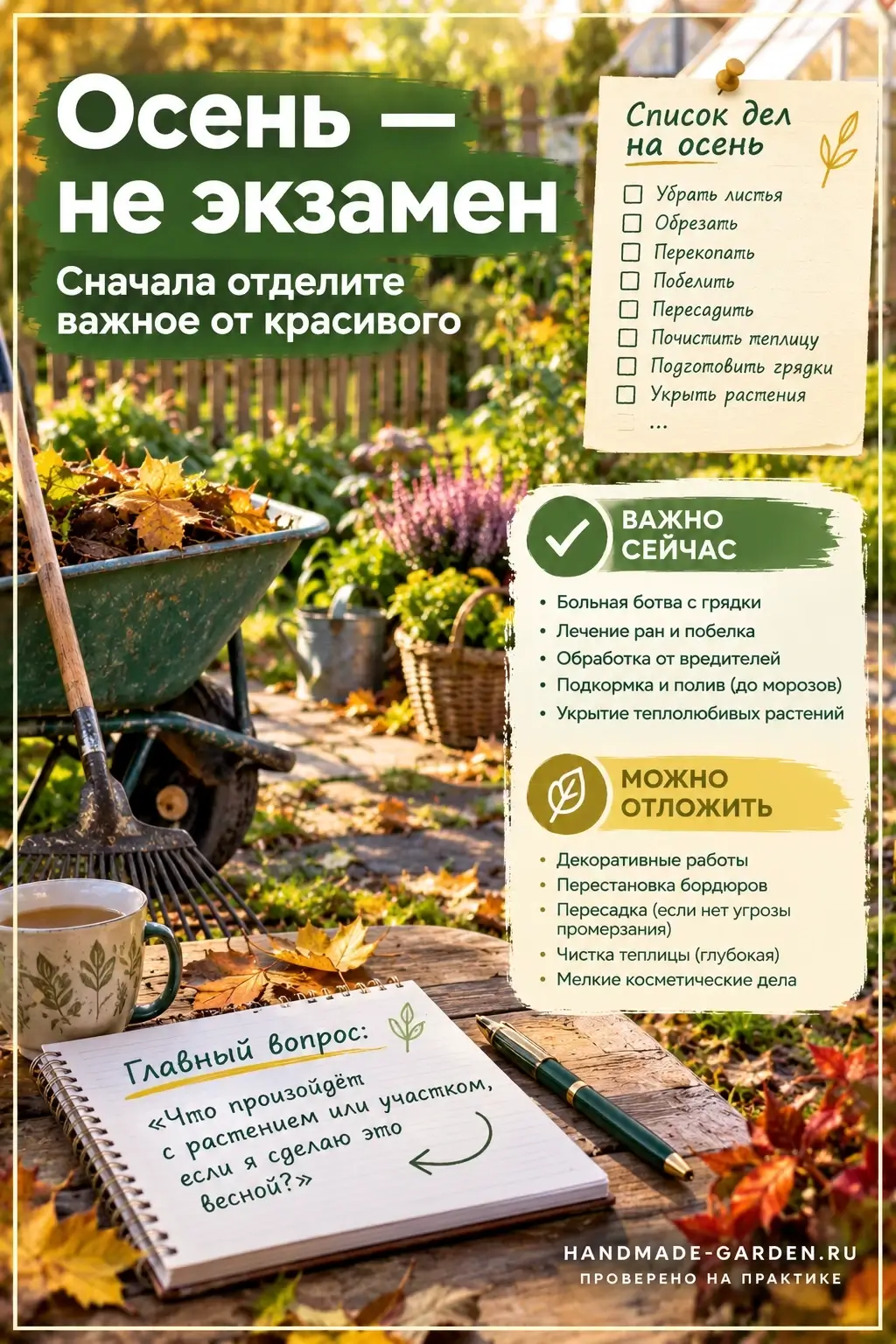 порядок на участке можно оставить до весны