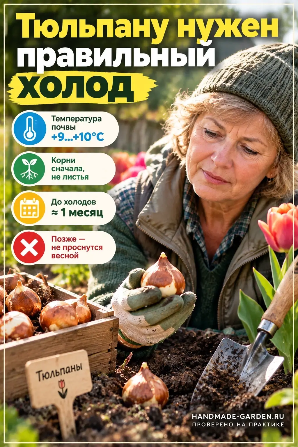Тюльпану нужен не тёплый воздух, а холодная, но не мёрзлая земля