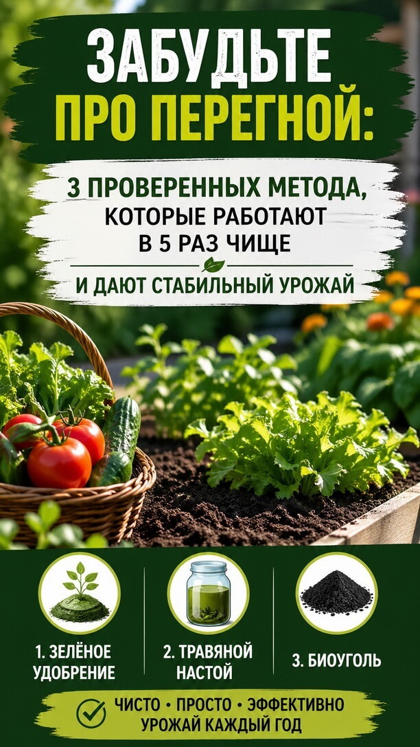 Чем заменить навоз на даче: три простых приёма