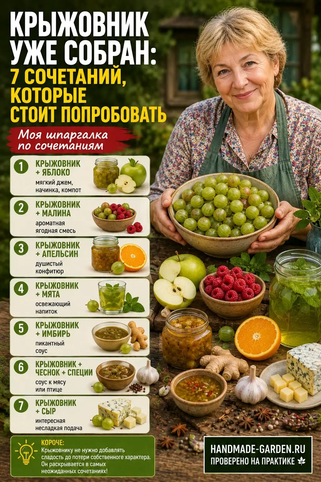 Вкусовые сочетания крыжовника