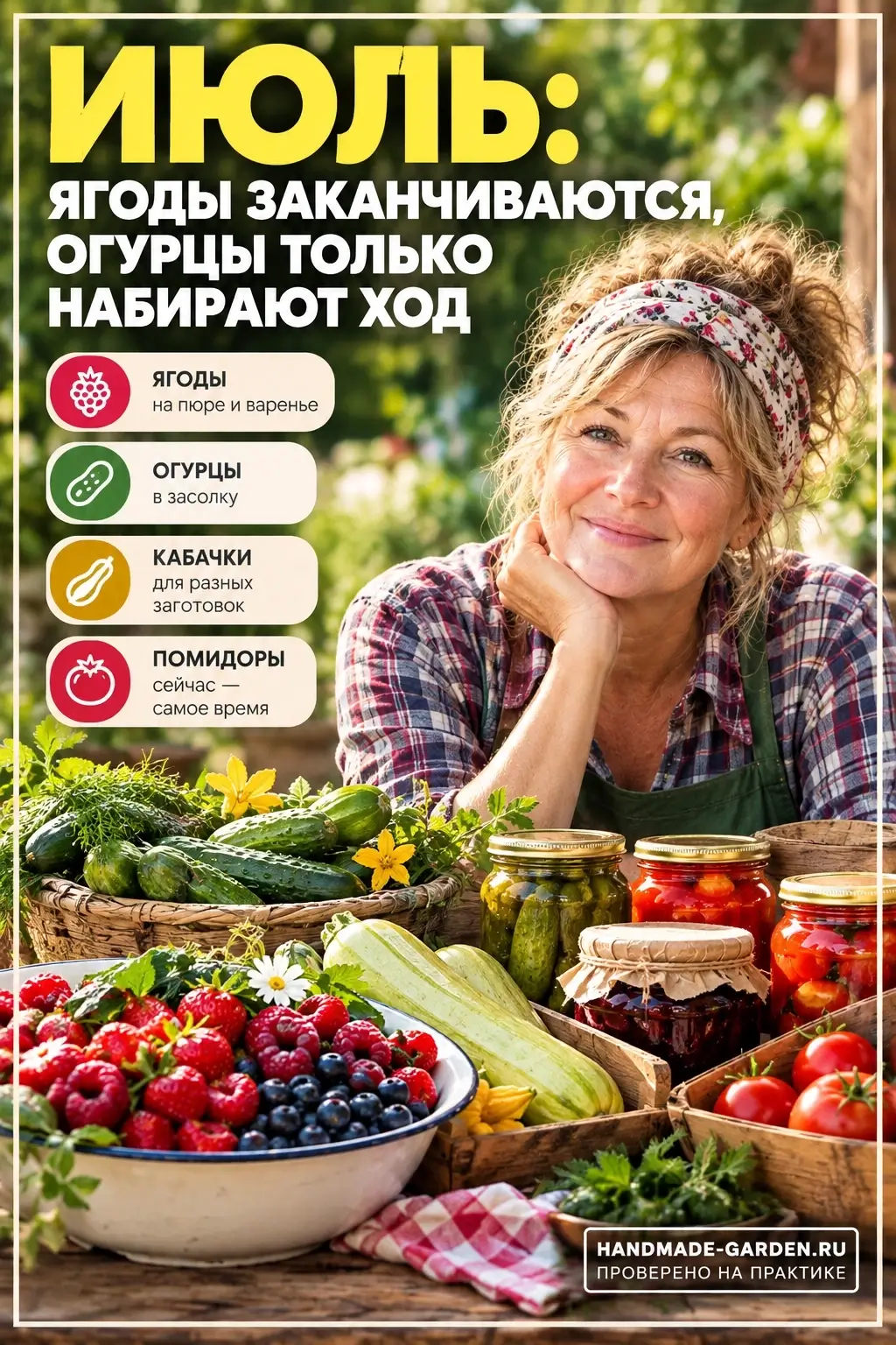 Главное в июле, не пытаться закрыть весь урожай за один день