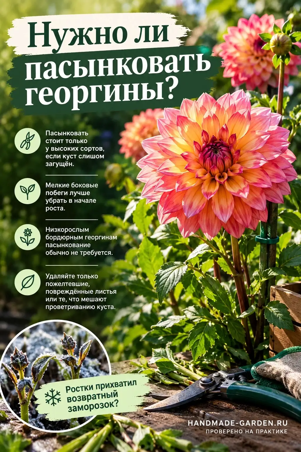 Нужно ли пасынковать георгины?