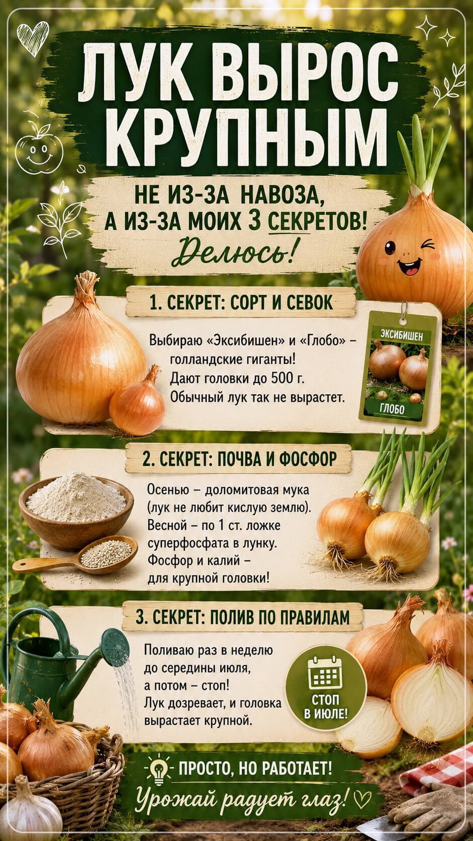 У меня вырос лук-гигант