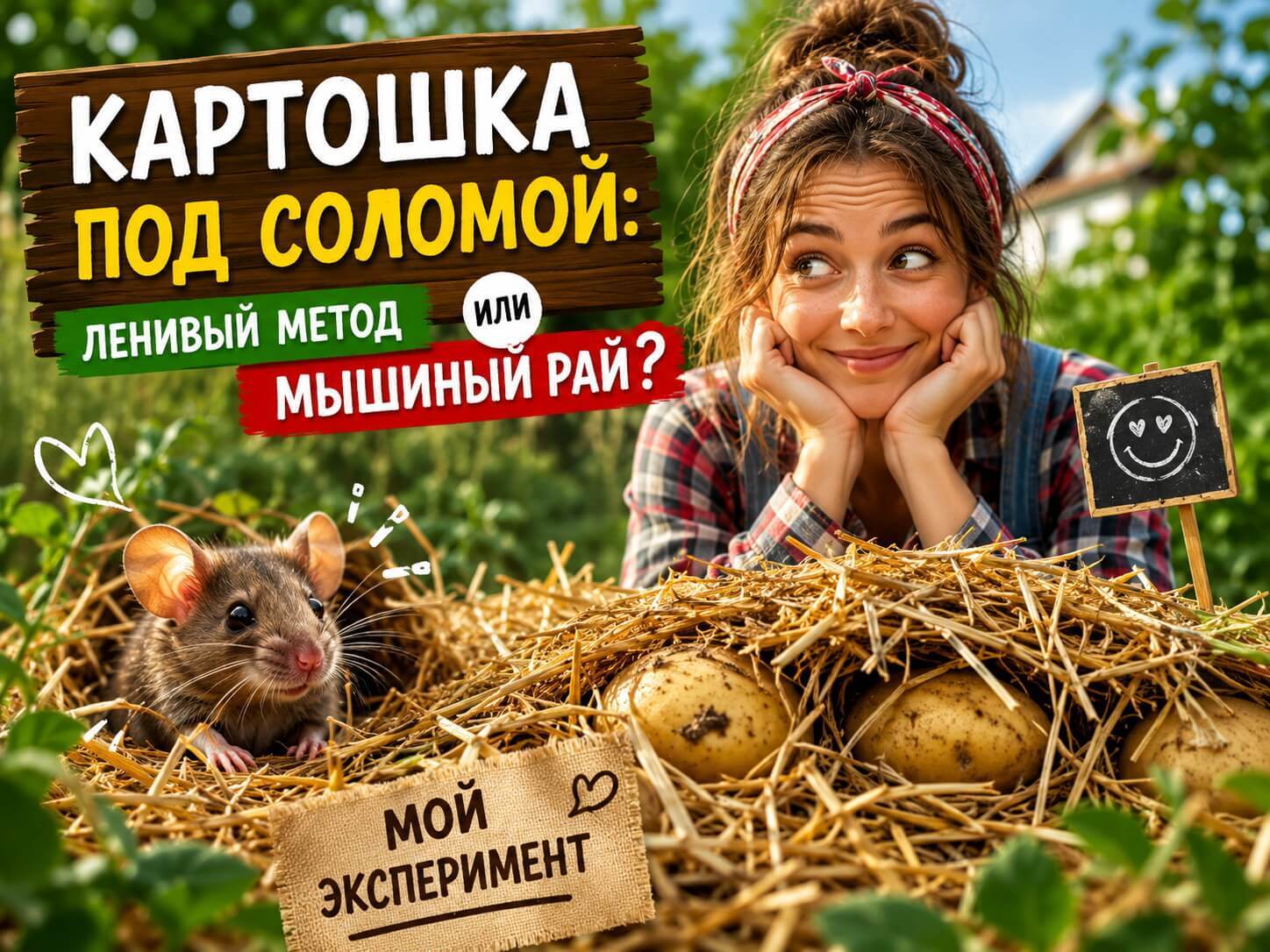 Картошка под соломой: ленивый метод или мышиный рай?