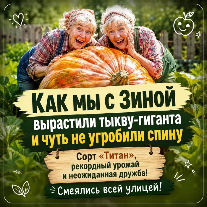 Как мы с Зиной выращивали тыкву-гиганта