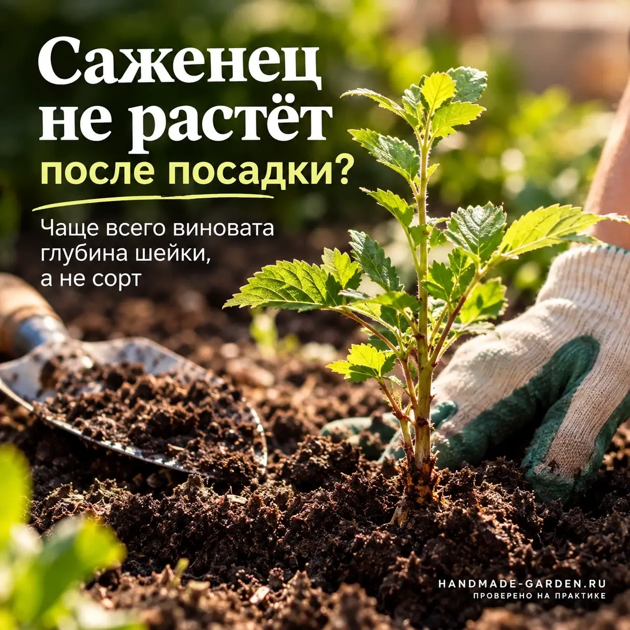 Саженец третий год стоит на месте: почему дерево не растёт после посадки