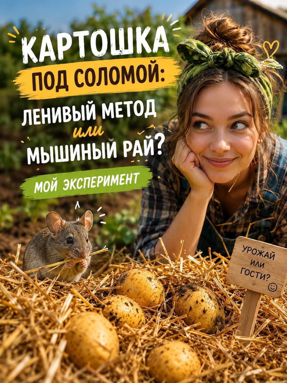 Картошка под соломой