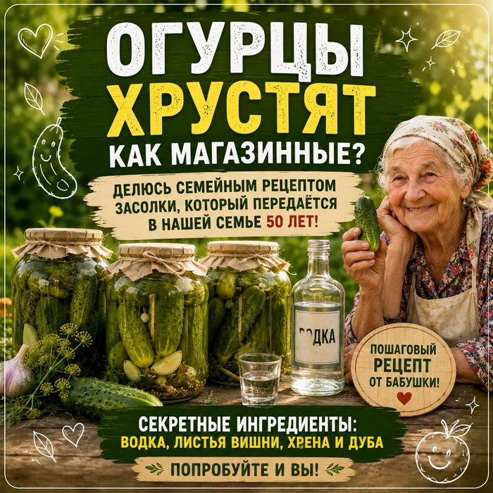 Огурцы хрустят как магазинные