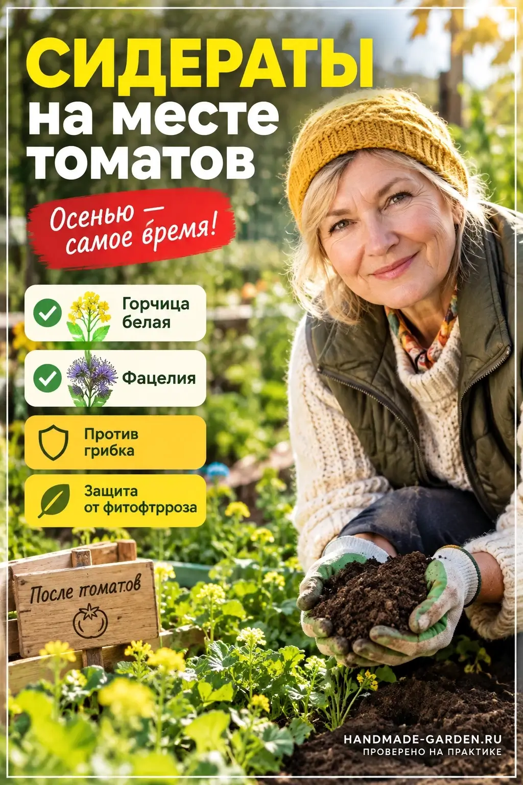 Сидераты на месте томатов