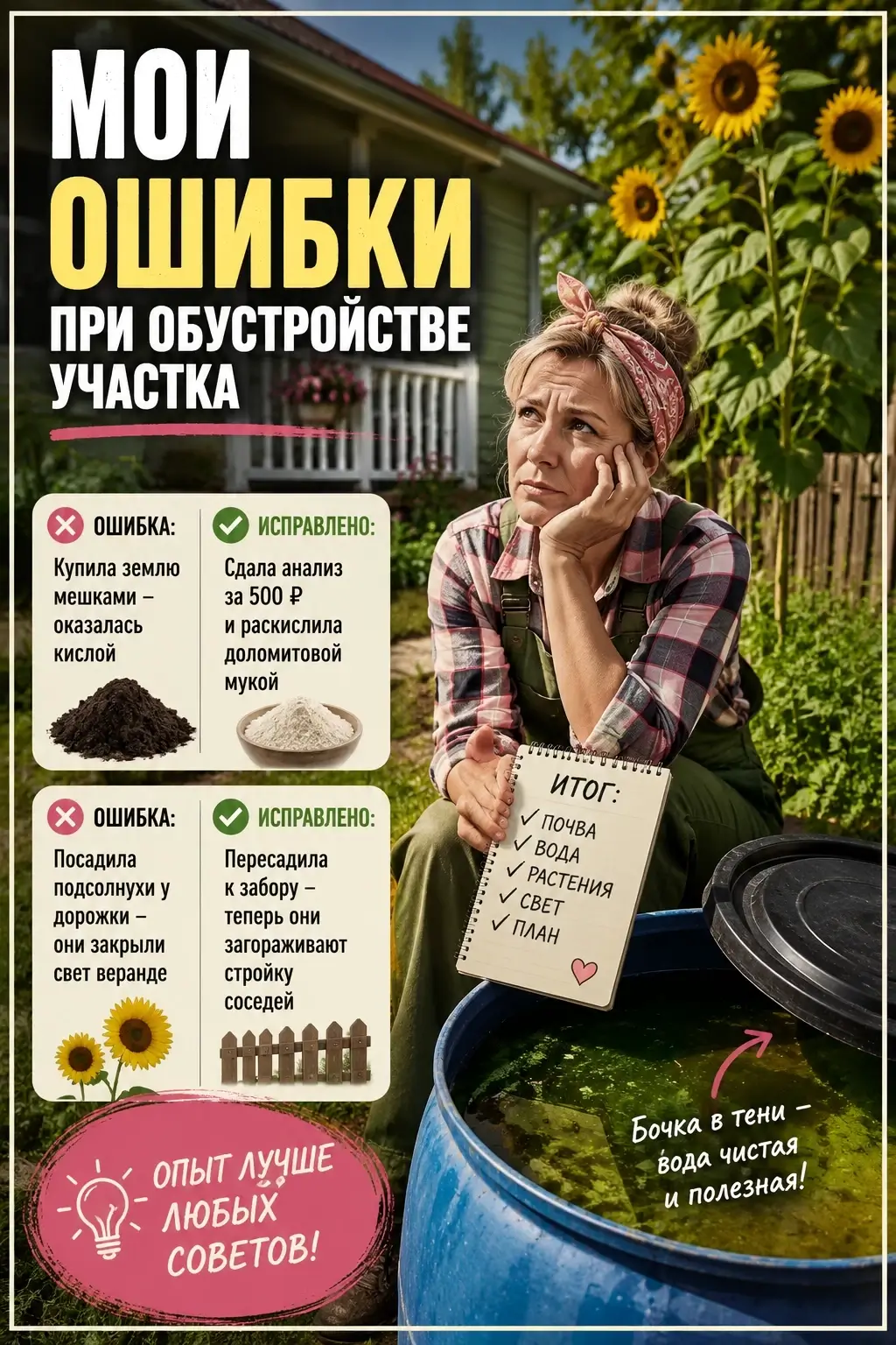 Ошибки при обустройстве участка