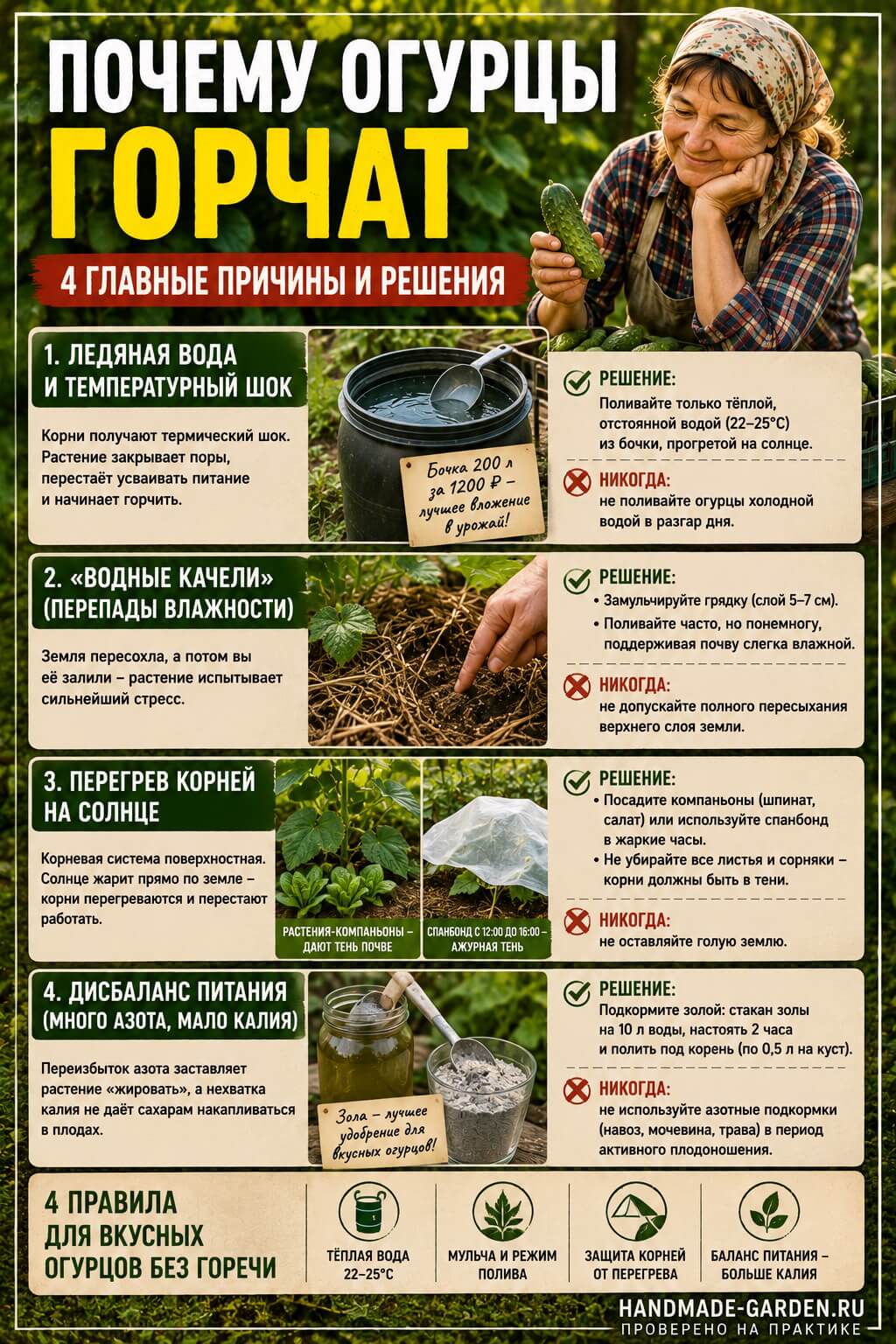Почему огурцы горчат: 4 причины стресса