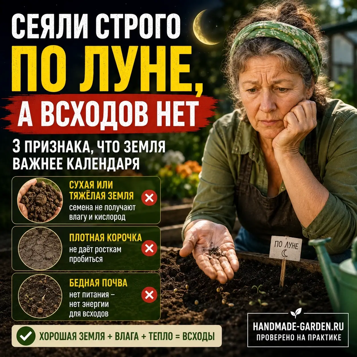 Сеяли строго по луне, а всходов нет: три признака, что земля важнее календаря