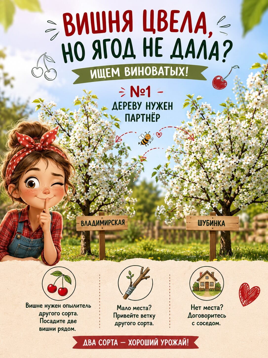 Вишня, которая цвела, но не дала ягод