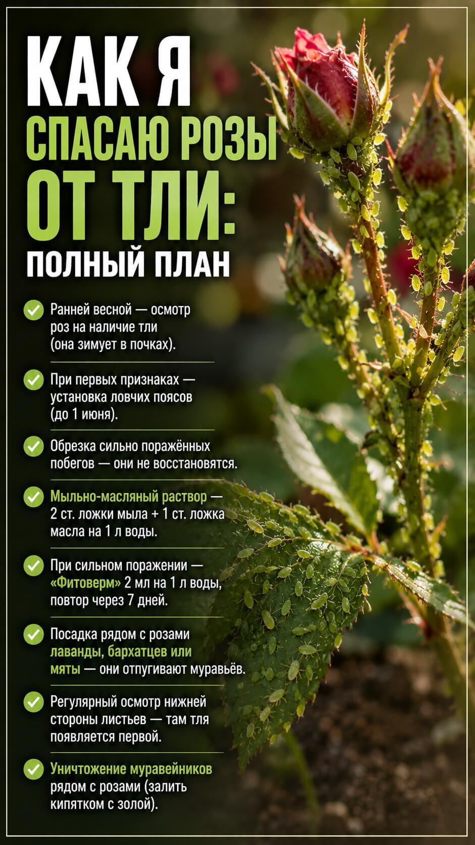 Как спасти розы от тли