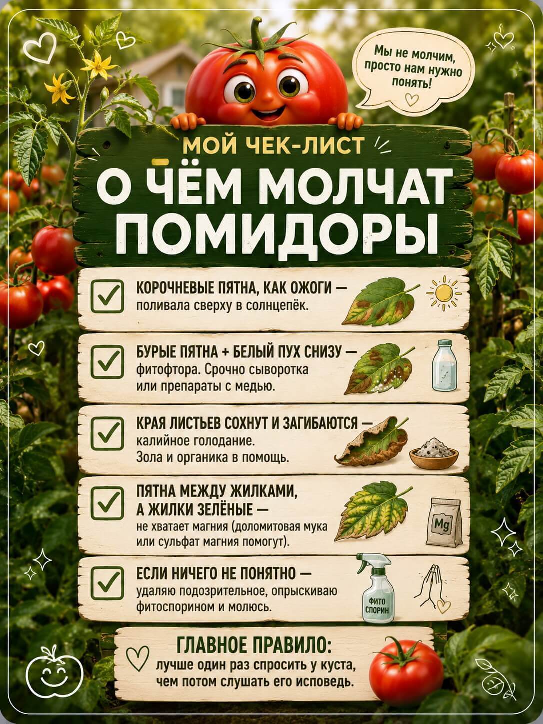 почему у помидора коричневые листья и как его спасти