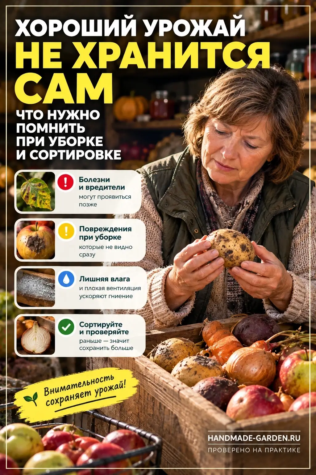 овощи начинают портиться в погребе после уборки