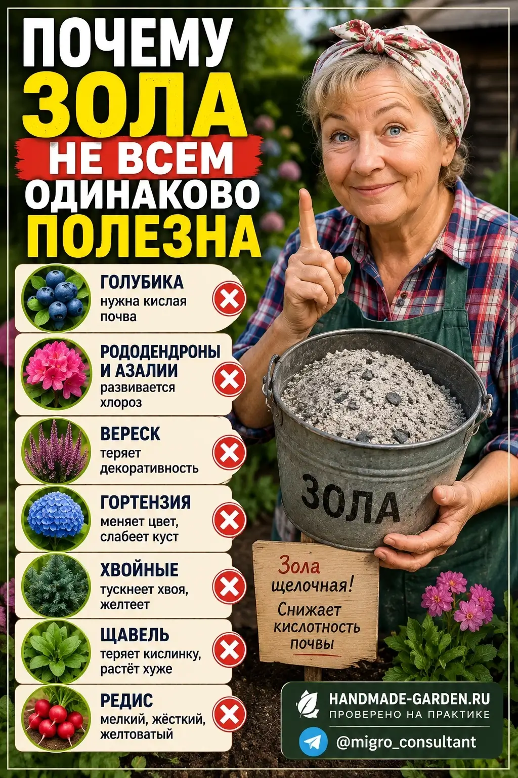 Почему зола не всем одинаково полезна