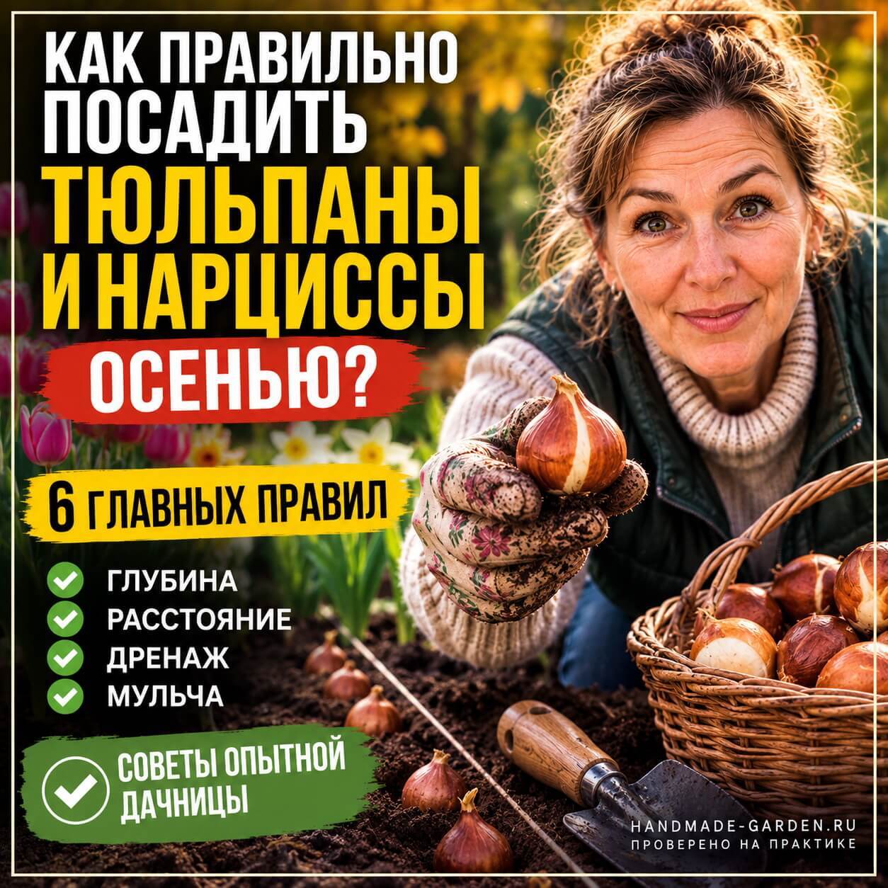 Посадка тюльпанов и нарциссов осенью