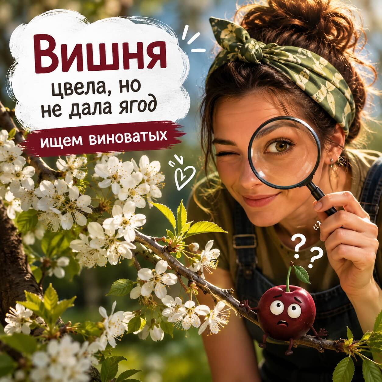 Вишня цвела, но не дала ягод