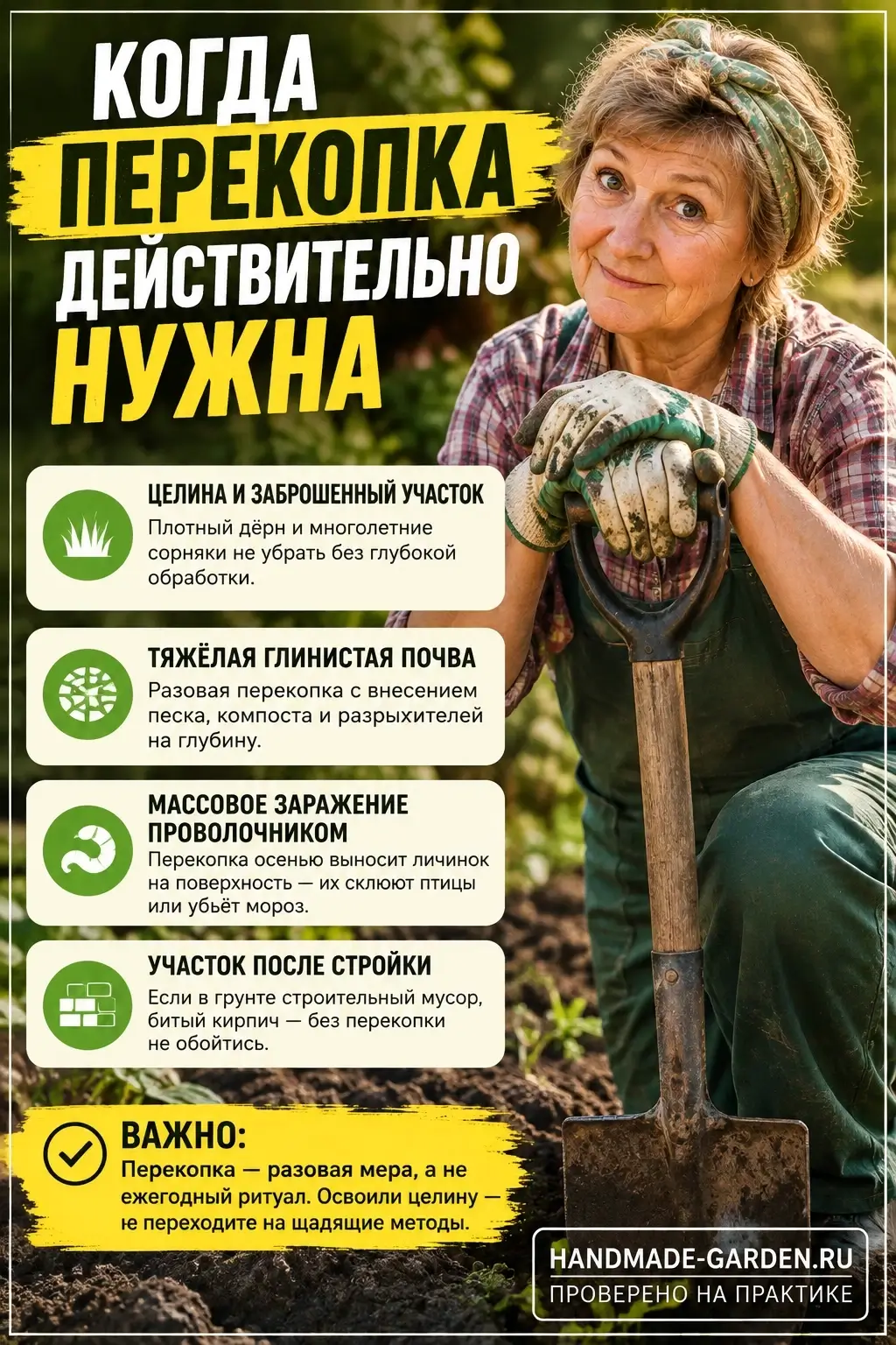 Когда нужно перекапывать