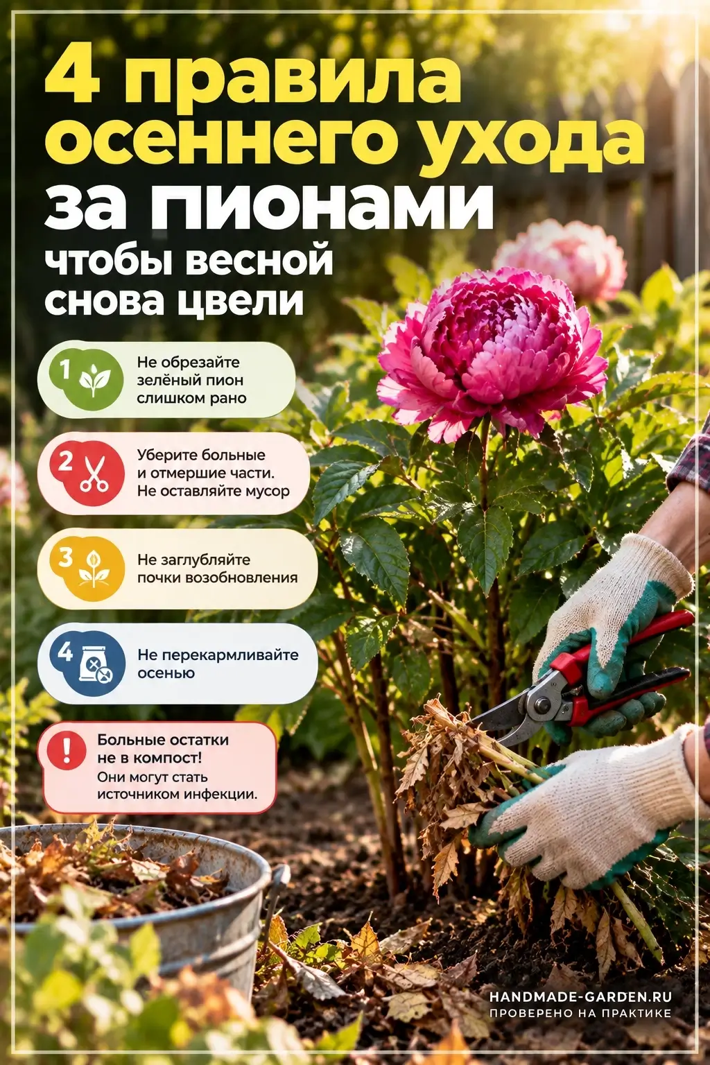 Осенняя подкормка пионов