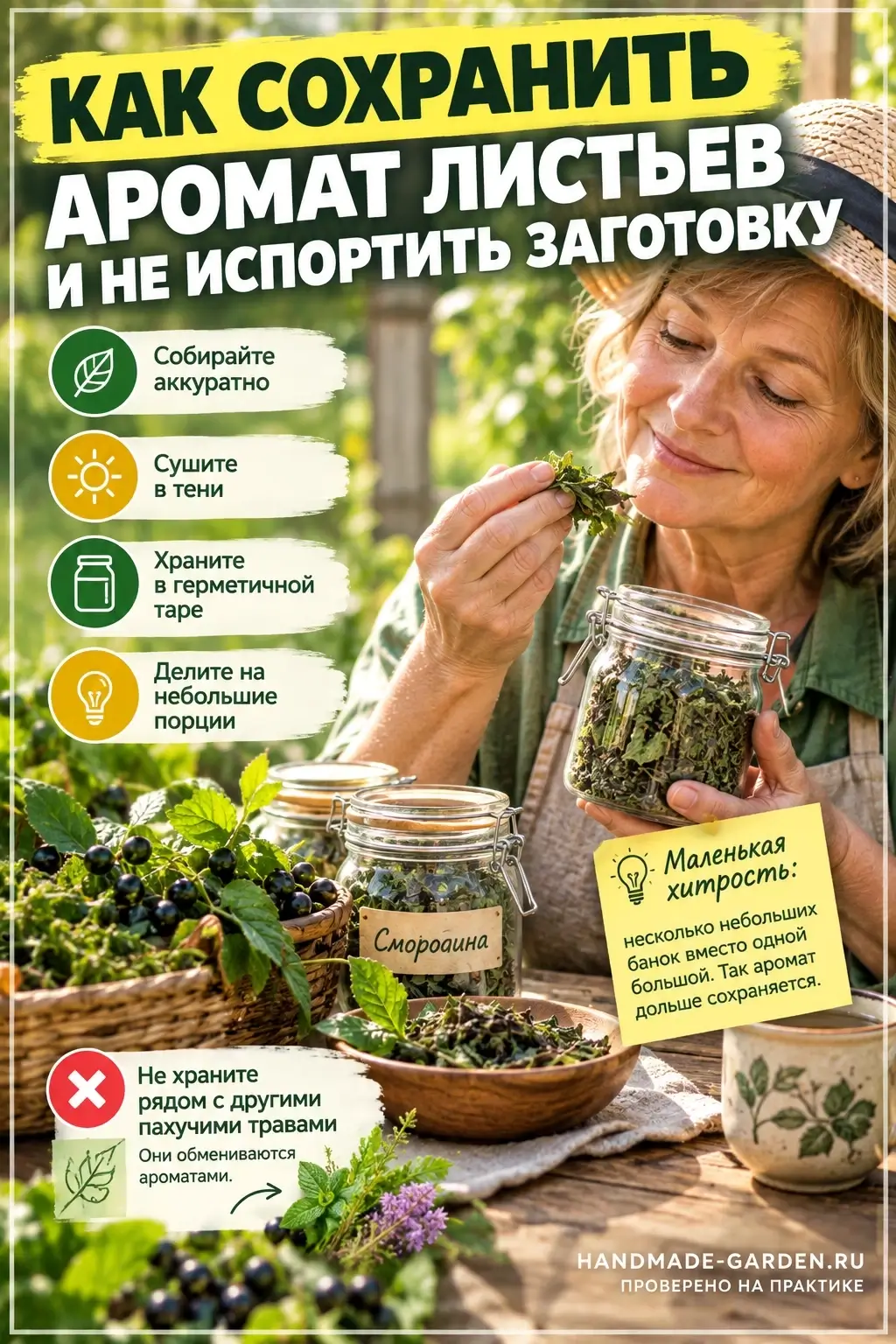 как Смородиновый лист может сохранить запах летнего сада до зимы