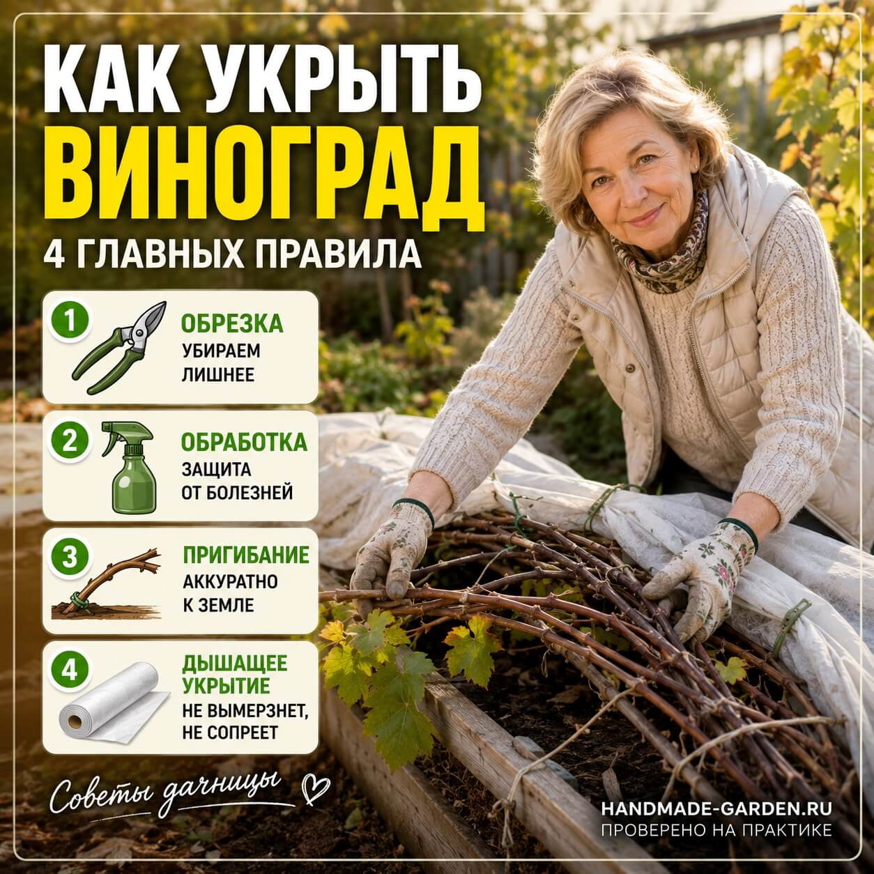 Как правильно укрыть виноград на зиму