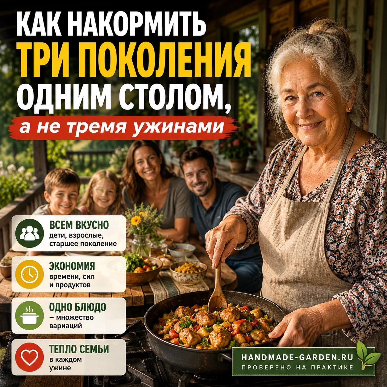 Дети и внуки приехали на дачу &mdash; что приготовить