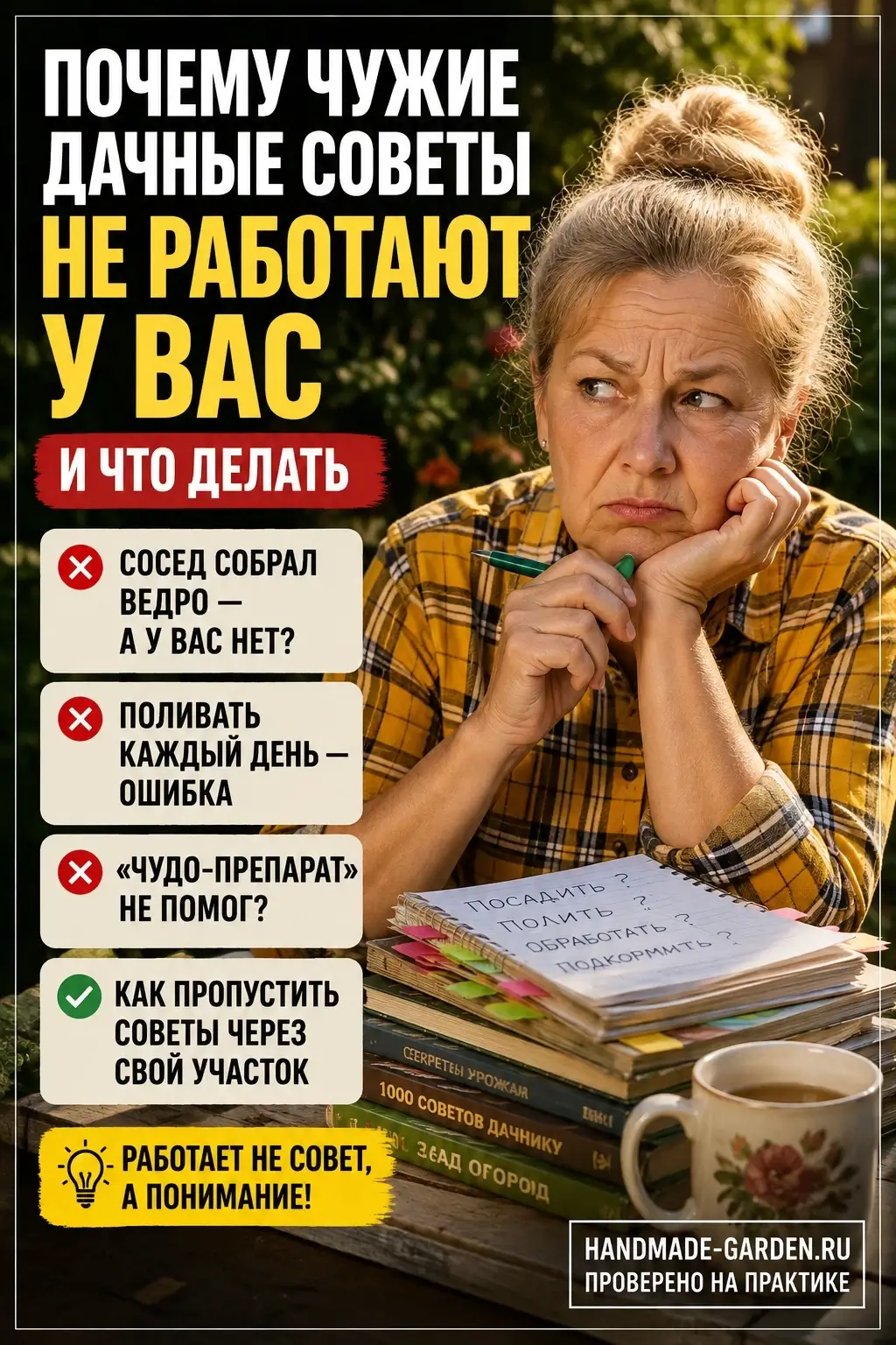 Как перестать хвататься за каждый новый совет для дачи?