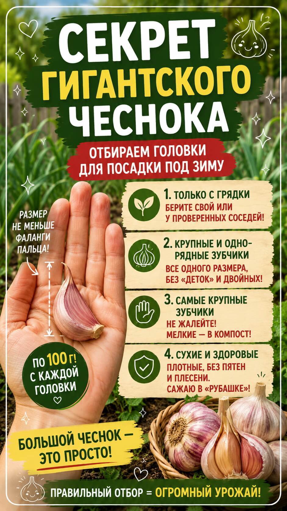 Чеснок для осенней посадки под зиму
