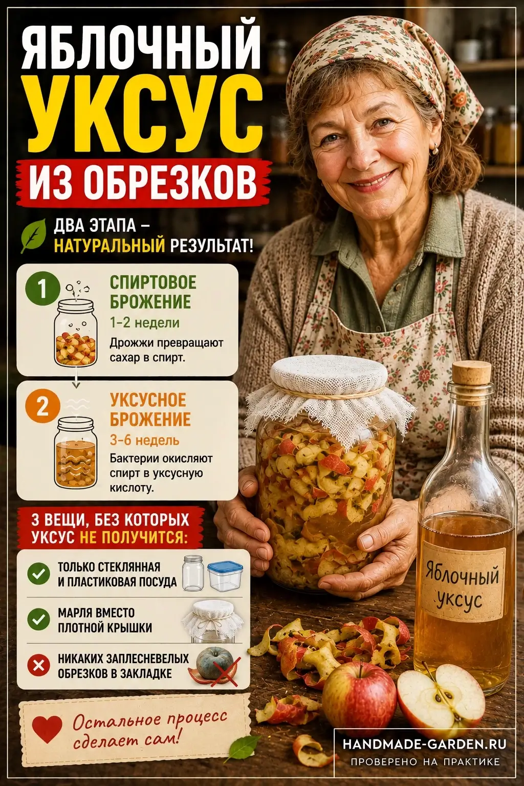 Яблочный уксус из обрезков