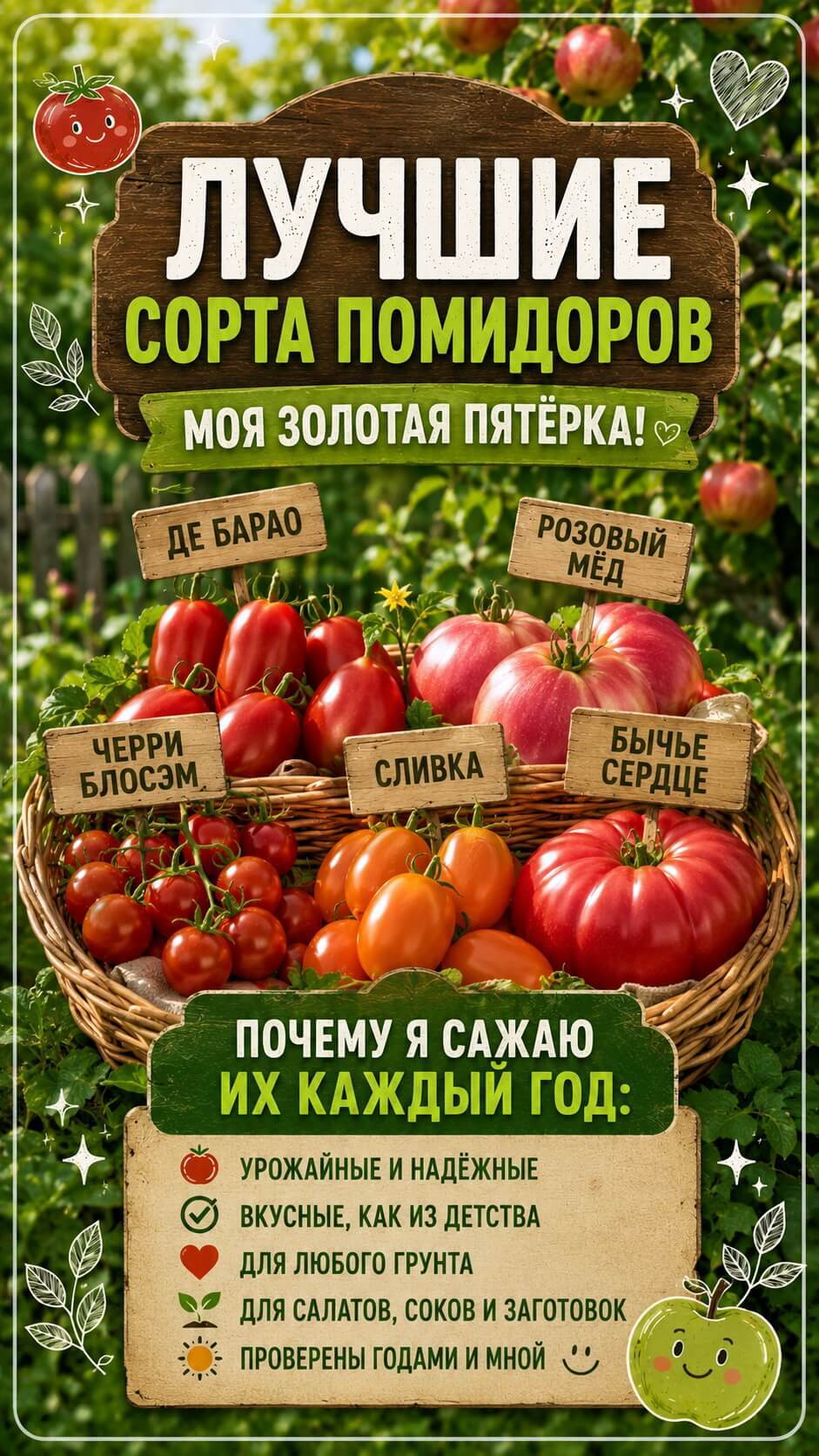 Лучшие проверенные сорта помидоров