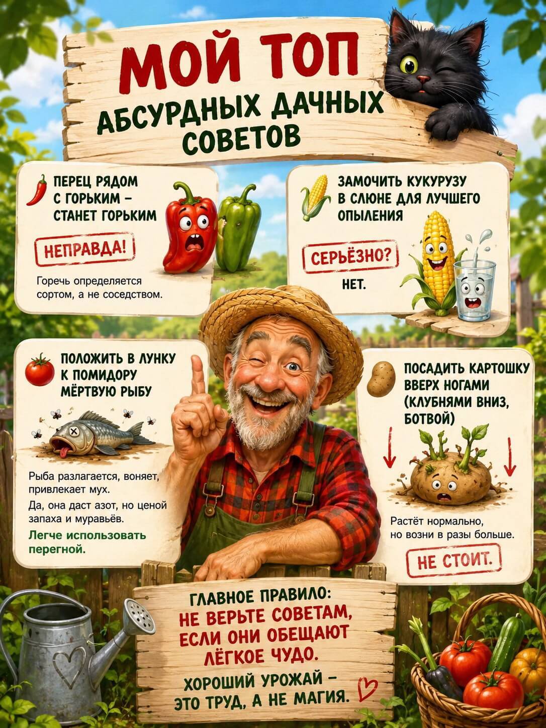 Как отличить полезный совет от вредного: памятка для дачника
