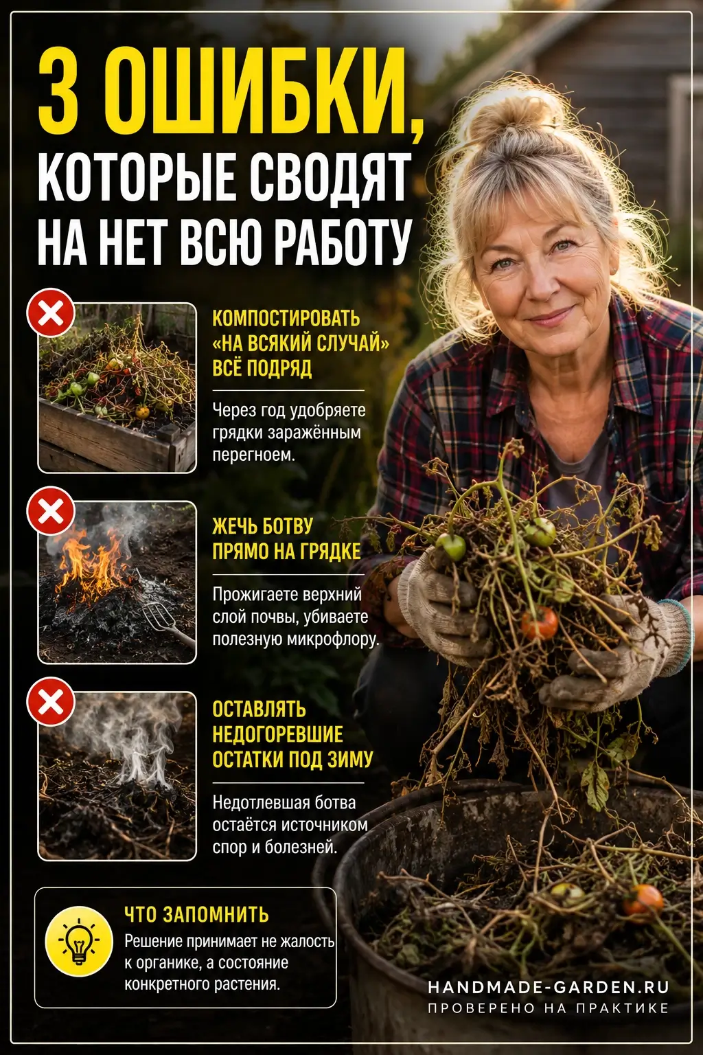 Самая частая ошибка — жалко выбрасывать ботву