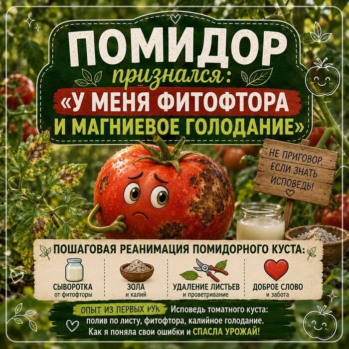 Коричневые пятна на томатах &mdash; не приговор, если знать секрет.