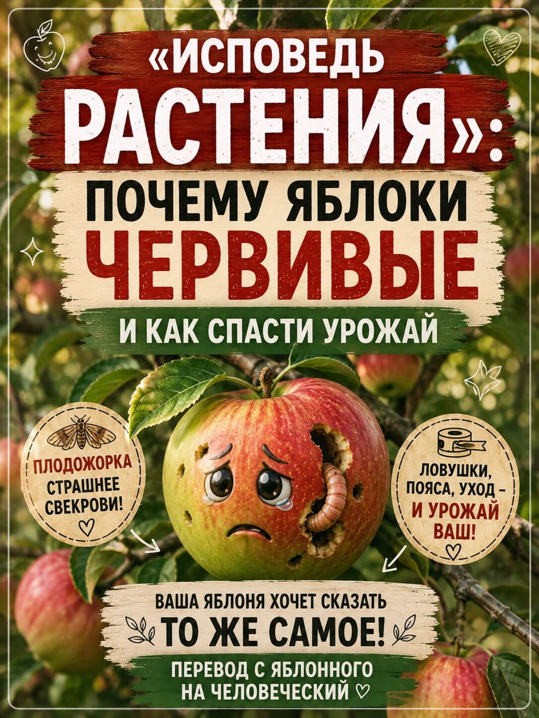 почему яблоки червивые и как спасти урожай