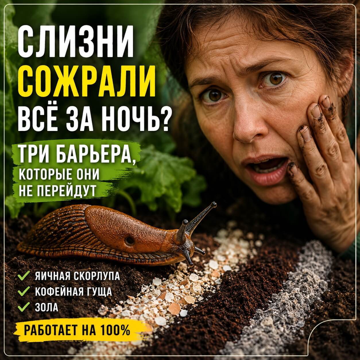 как защитить грядки от слизней