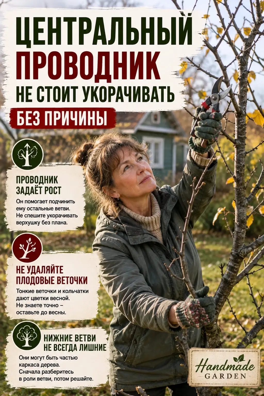 Не спешите пилить толстые скелетные ветви