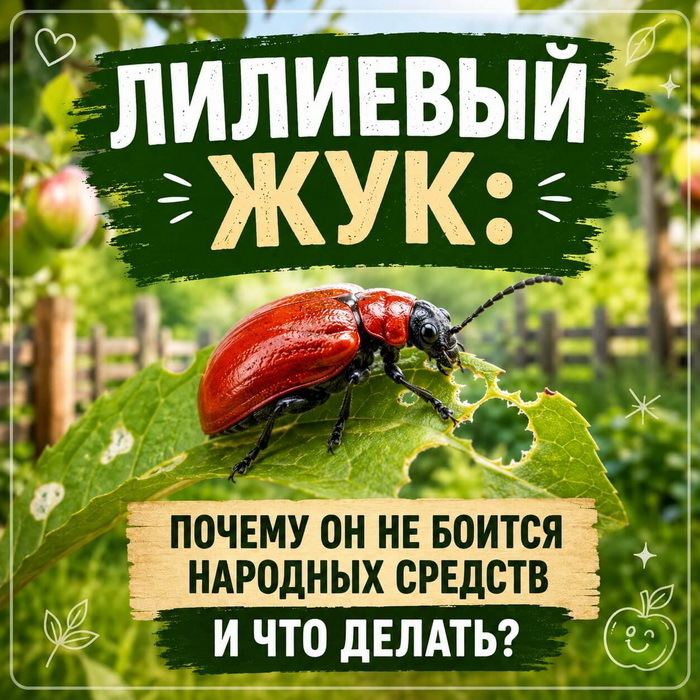 Лилиевый жук: почему он не боится народных средств и что делать