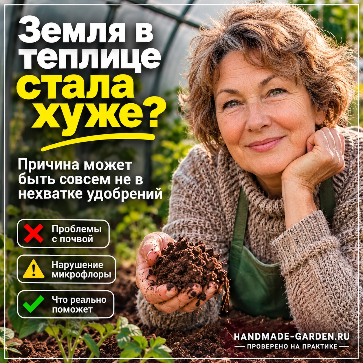 Земля в теплице стала хуже? Причина может быть совсем не в нехватке удобрений