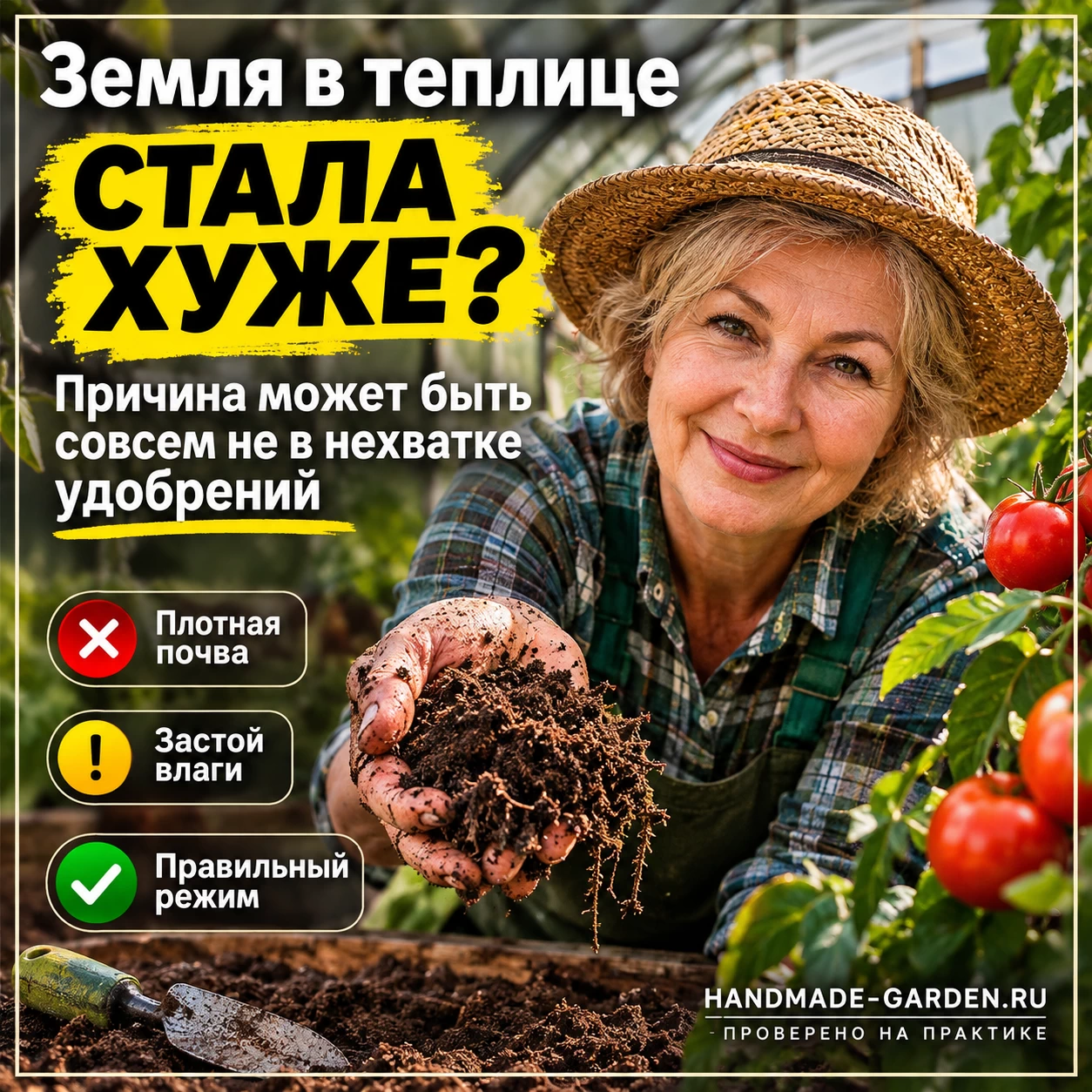 земля в теплице устает быстрее, чем на грядке