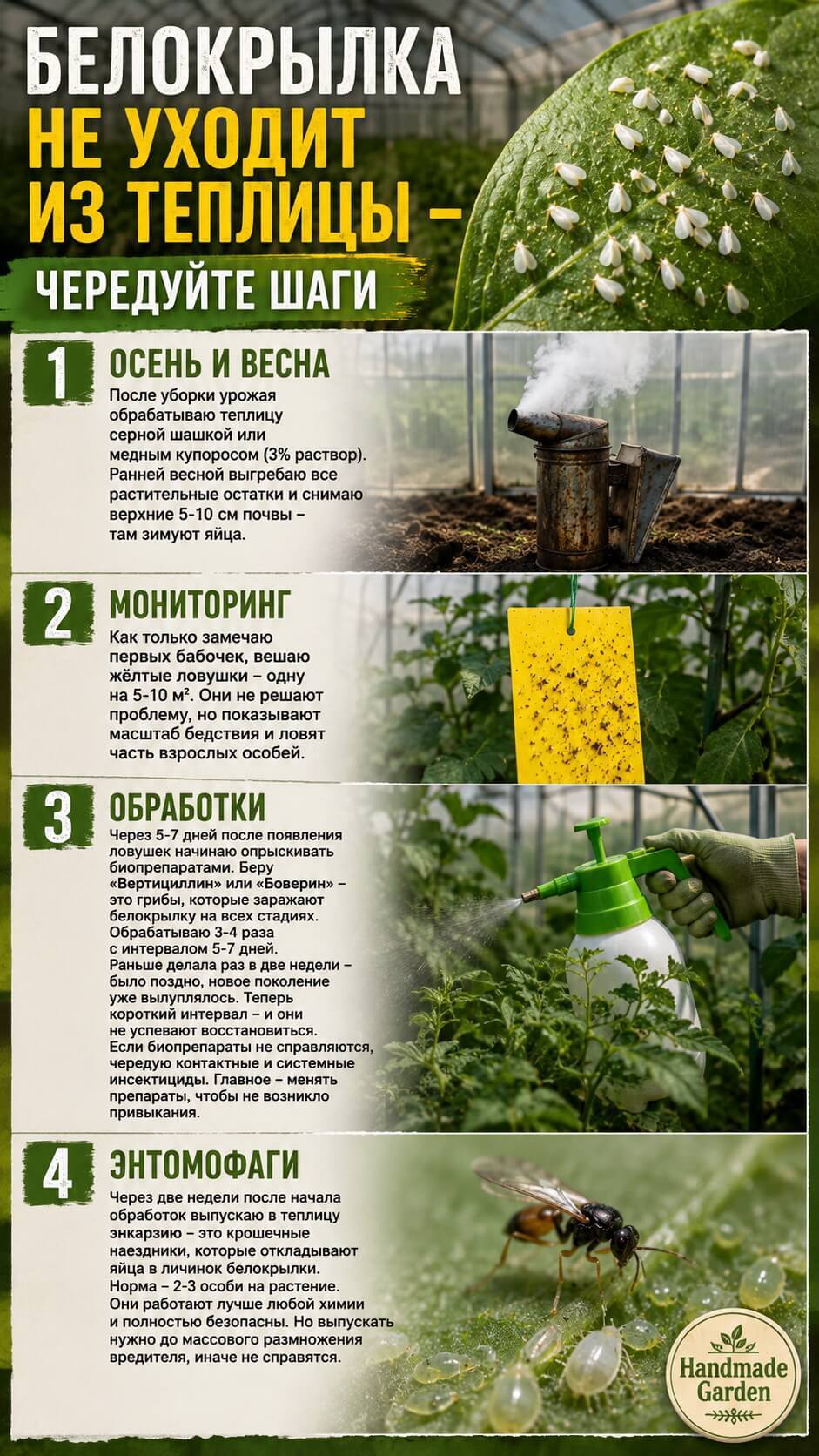 Белокрылка в теплице