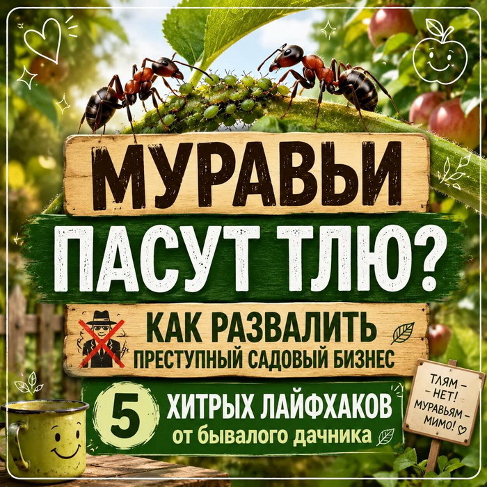 Тля и муравьи на участке